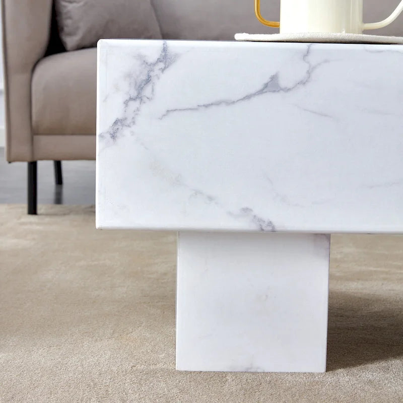 Modern Simple Texture Sticker MDF Coffee Table