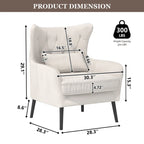 2-Piece Modern Velvet Living Room Couch Set Upholstered