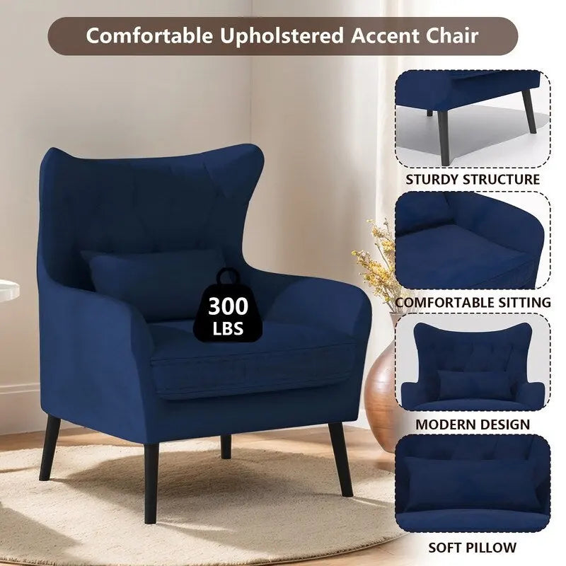 2-Piece Modern Velvet Living Room Couch Set Upholstered