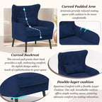 2-Piece Modern Velvet Living Room Couch Set Upholstered