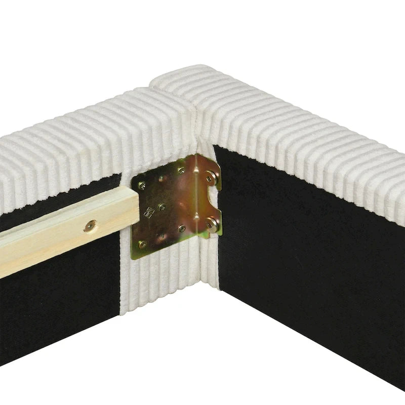 Full L-Shaped Daybed with Solid Frame