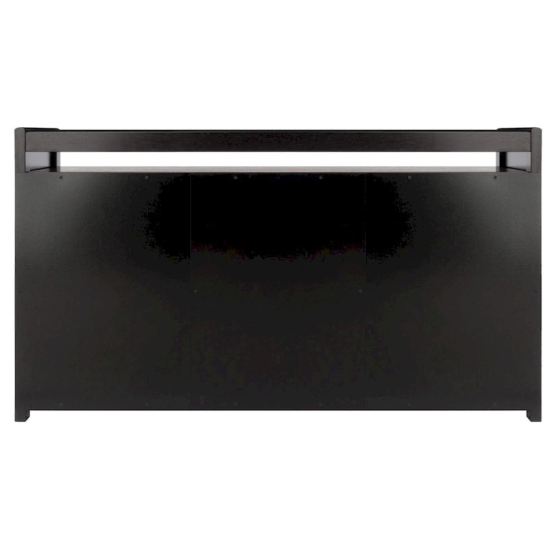 4 Pc Storage Bench 3 Foldable Woven Baskets 37.5 Espresso Chocolate