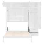Versatile Queen Size Murphy Bed with Integrated Storage and Foldable Design for Space Optimization
