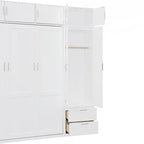Versatile Queen Size Murphy Bed with Integrated Storage and Foldable Design for Space Optimization