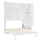 Versatile Queen Size Murphy Bed with Integrated Storage and Foldable Design for Space Optimization