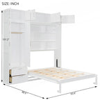 Versatile Queen Size Murphy Bed with Integrated Storage and Foldable Design for Space Optimization
