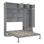 Versatile Queen Size Murphy Bed with Integrated Storage and Foldable Design for Space Optimization