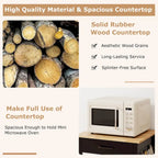 Gymax Small Kitchen Island on Wheels Mobile Trolley Cart Barn Door