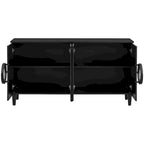 58.9 MDF Console Table With 4-Door And Round Ring Handles & 5-Leg Base