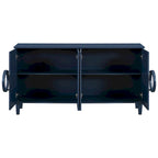 58.9 MDF Console Table With 4-Door And Round Ring Handles & 5-Leg Base