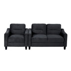 Black Modern 32.2 Upholstered Accent Chair with Sturdy Hardwood Frame and Soft Cushion