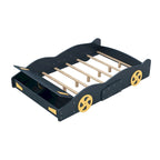 Full Pine Race Car Bed with Wheels & Storage