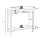 Convenience Concepts French Country Manor No Tools 1 Drawer Hall Entryway Table with Shelf