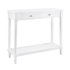 Convenience Concepts French Country Manor No Tools 1 Drawer Hall Entryway Table with Shelf