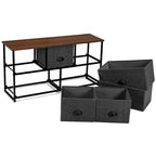 Gymax 5 Drawers Dresser Storage Unit Side Table Display Organizer Dorm