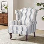 Mid-Century Modern Upholstered Wingback Accent Chair