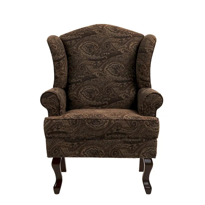 Mid-Century Modern Upholstered Wingback Accent Chair