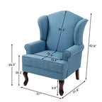 Mid-Century Modern Upholstered Wingback Accent Chair