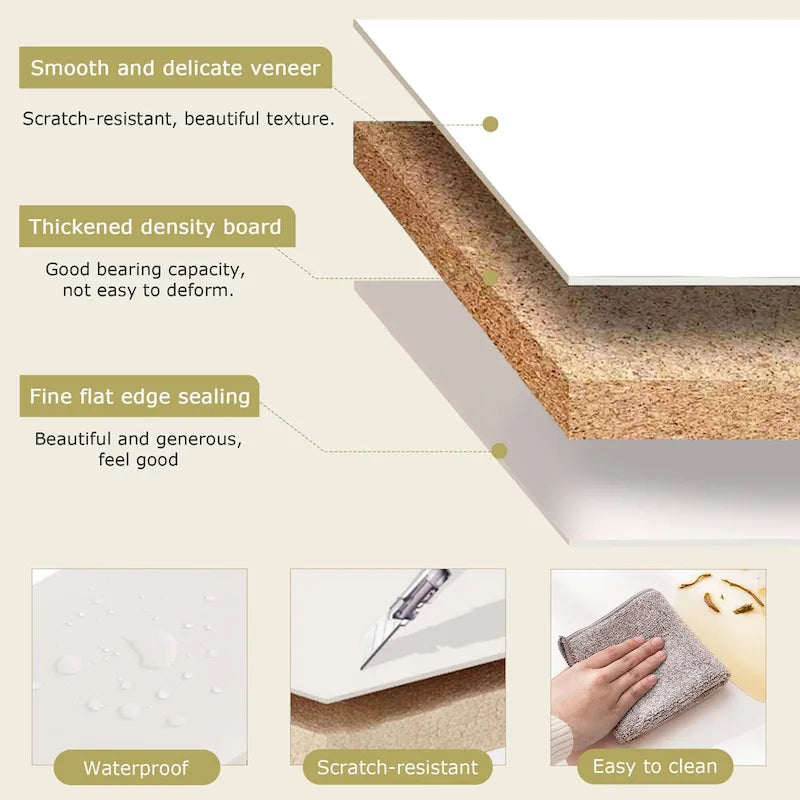 VECELO 70.9 Inches Tall Bathroom Narrow Linen Cabinet, 8 Tiers Solid Wood Freestanding Storage Cabinet