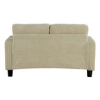 61 Contemporary Corduroy Loveseat Sofa with 2 Pillows and Cup Holder
