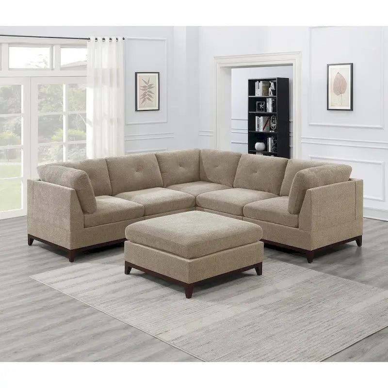 Camel Chenille Sectional Modular