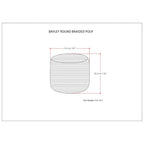 WYNDENHALL Brodie Round Braided Pouf