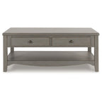 Charina Antique Gray Rectangular Coffee Table - 50W x 30D x 20H