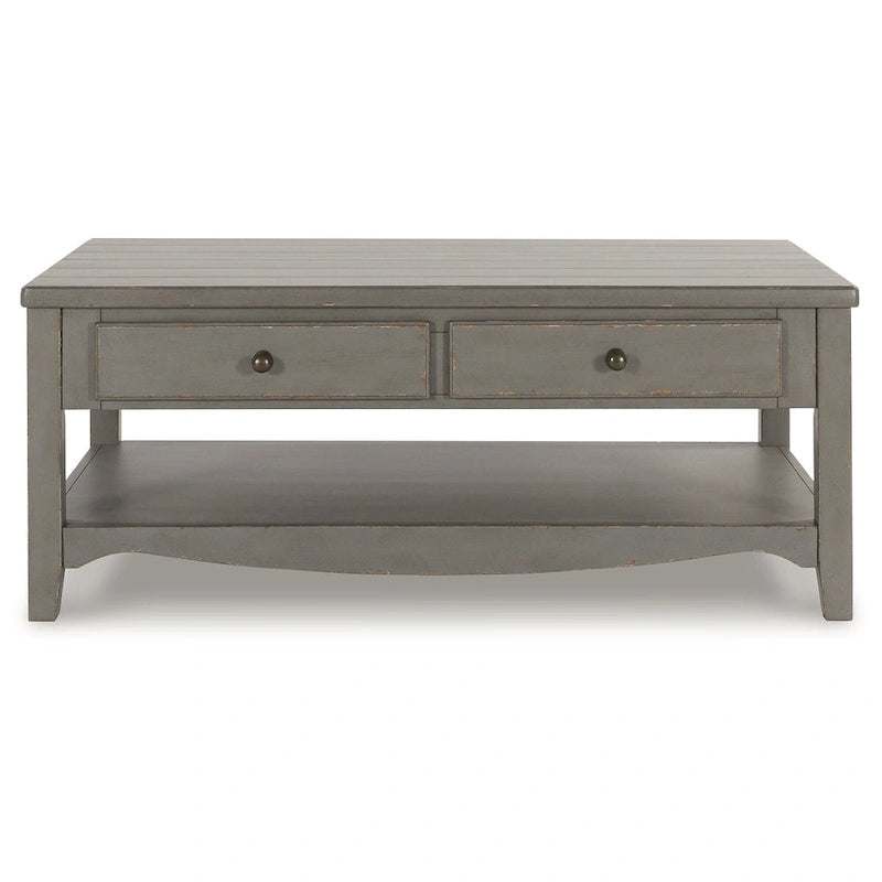 Charina Antique Gray Rectangular Coffee Table - 50W x 30D x 20H