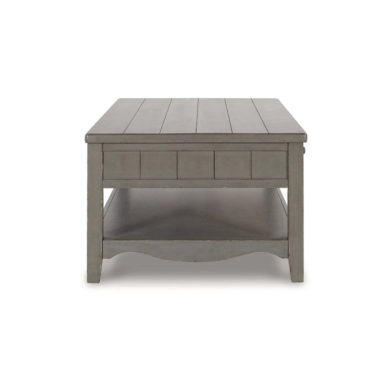Charina Antique Gray Rectangular Coffee Table - 50W x 30D x 20H