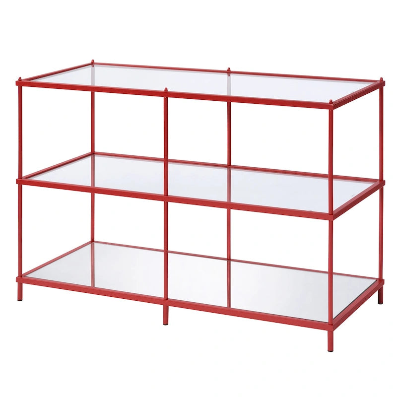 Scoles Contemporary 42-inch Glass 2-Shelf Sofa Table by