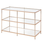 Scoles Contemporary 42-inch Glass 2-Shelf Sofa Table by