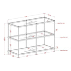 Scoles Contemporary 42-inch Glass 2-Shelf Sofa Table by