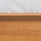 Efren Mid-Century Modern Honey Oak Finished Wood Full Size Bed Frame