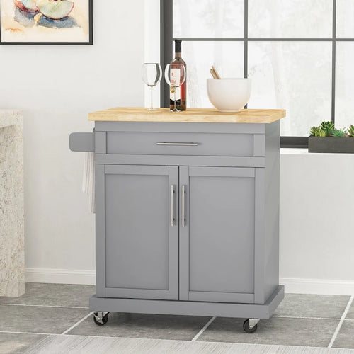 Batavia Indoor Kitchen Cart with Wheels by 