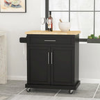 Batavia Indoor Kitchen Cart with Wheels by