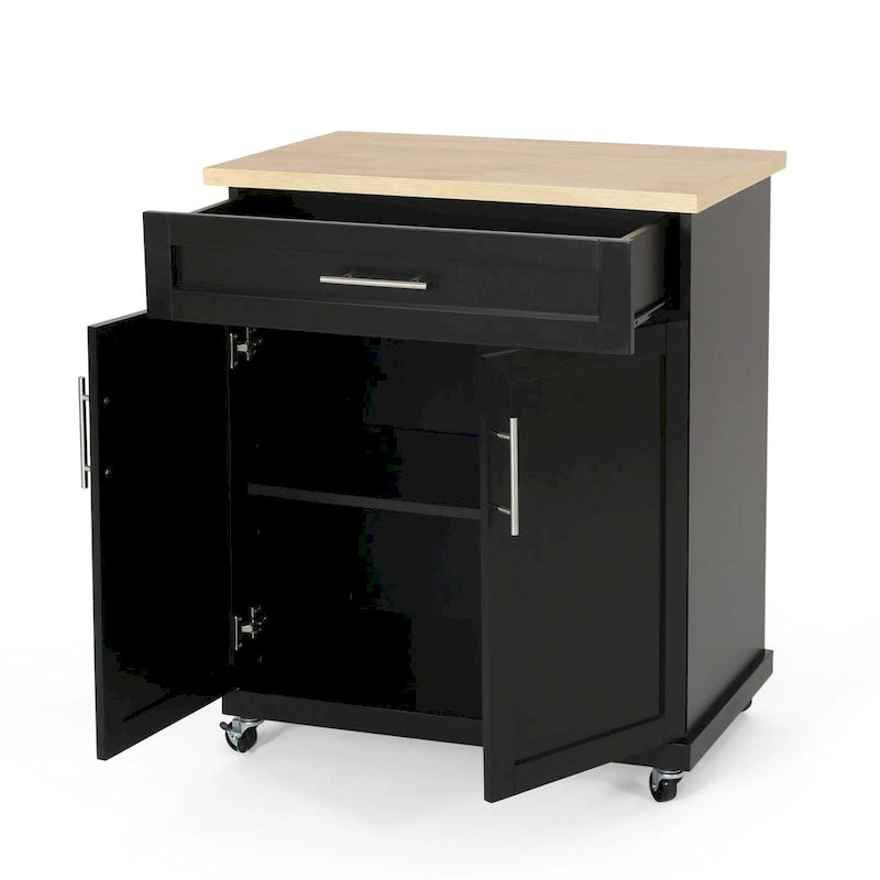 Batavia Indoor Kitchen Cart with Wheels by