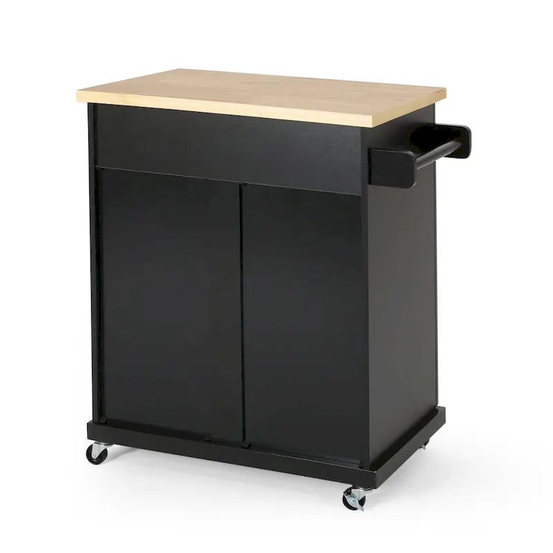 Batavia Indoor Kitchen Cart with Wheels by