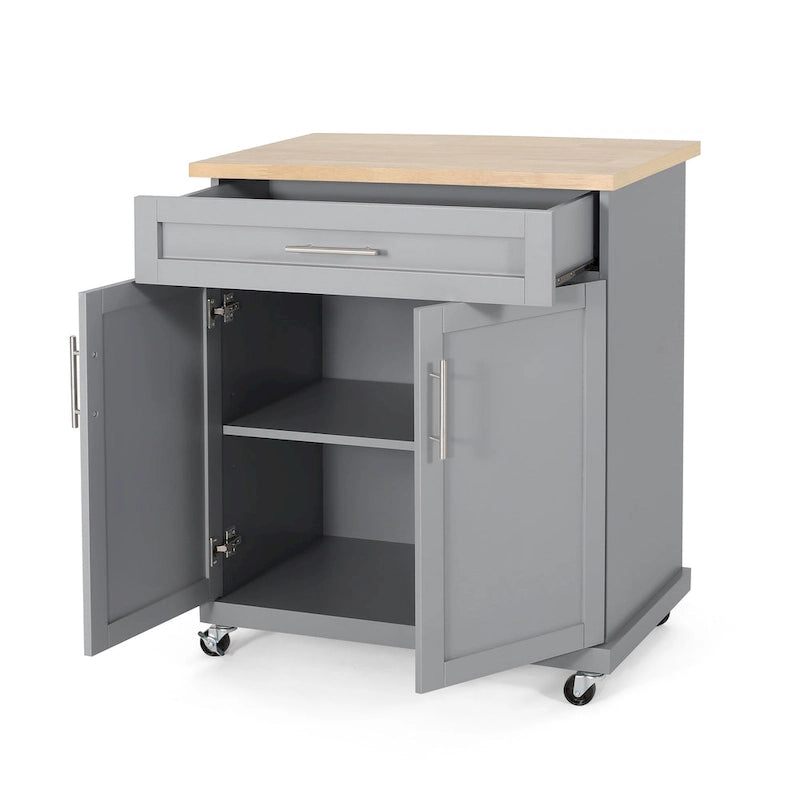 Batavia Indoor Kitchen Cart with Wheels by