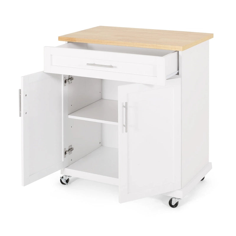 Batavia Indoor Kitchen Cart with Wheels by