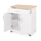 Batavia Indoor Kitchen Cart with Wheels by
