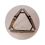 24 Champagne Glass And Iron Round End Table - 22x22x24.25