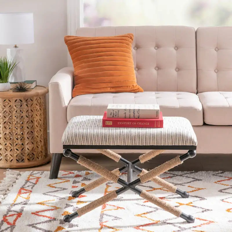 Ella Boho Campaign Accent Stool