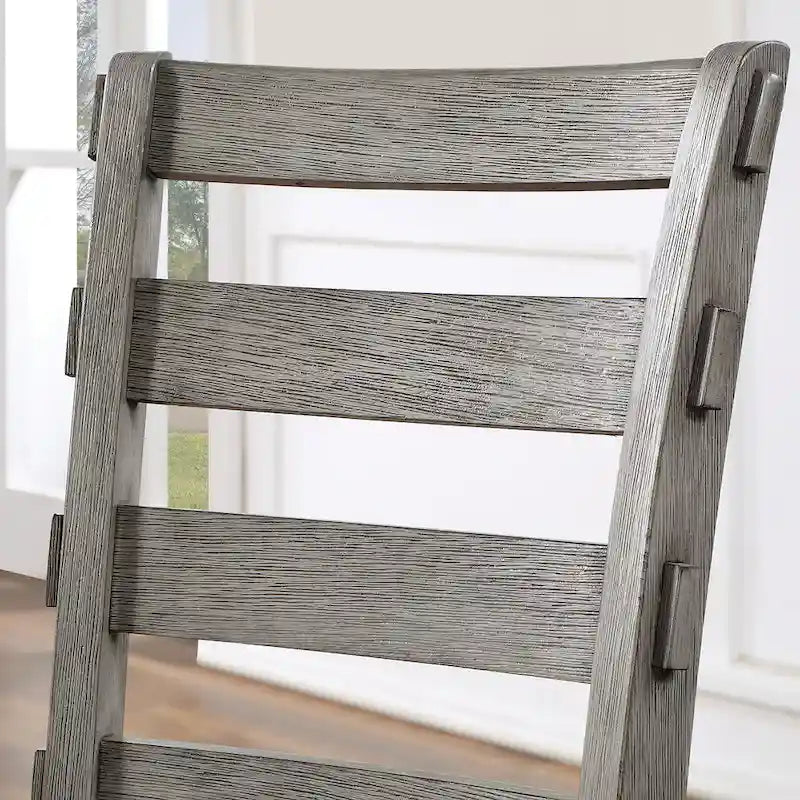Bura Farmhouse Gray 2-piece Dining Chairs by