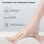 JASIWAY Modern 3-Seat Upholstered Cotton Linen Sofa,Beige