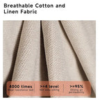 JASIWAY Modern 3-Seat Upholstered Cotton Linen Sofa,Beige