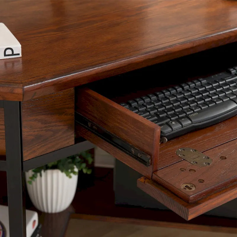Mission Oak Wood Corner Writing/Computer Desk