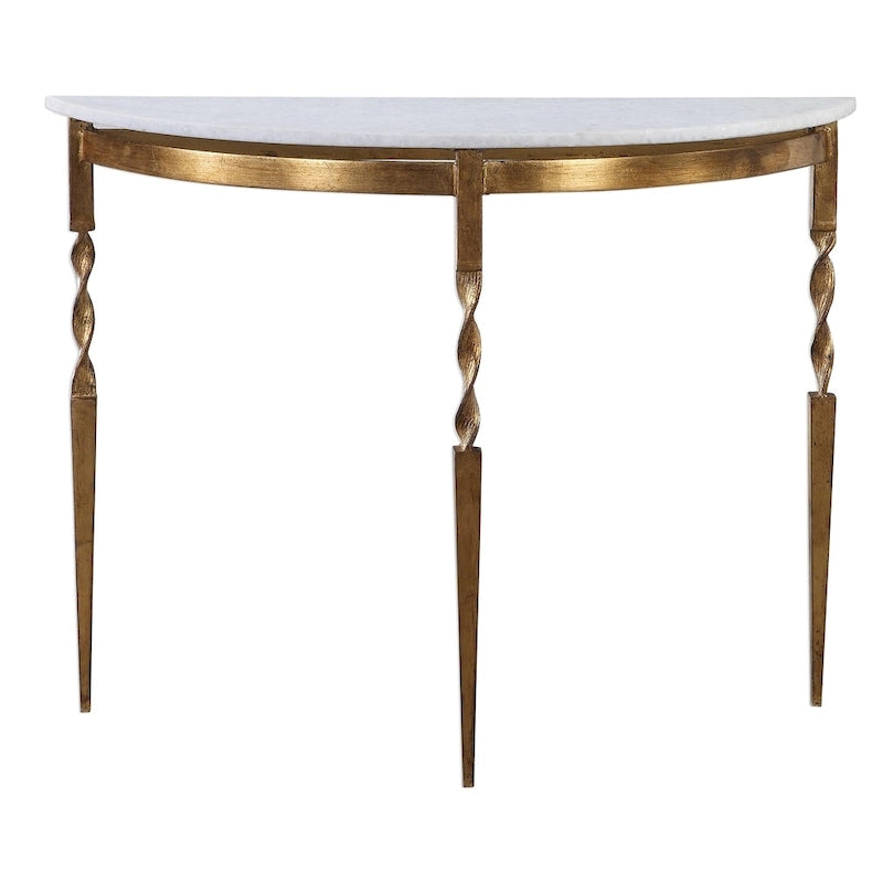 Uttermost Imelda Gold Demilune Console Table