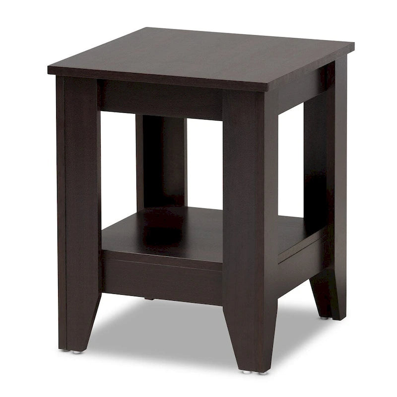 Cornesti Dark Brown Wood End Table