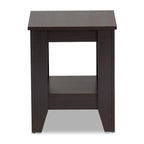 Cornesti Dark Brown Wood End Table