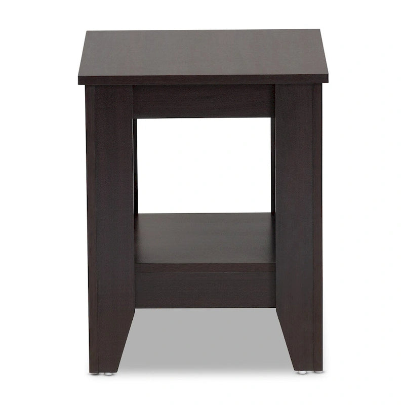 Cornesti Dark Brown Wood End Table